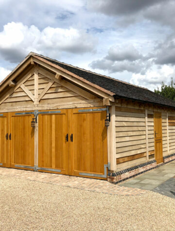 Oak Garage by Local Carpenter"