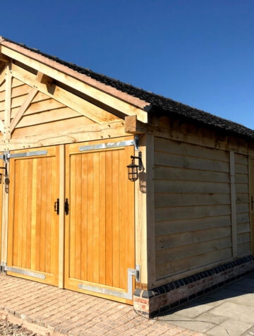 Oak Garage by Local Carpentry Business"