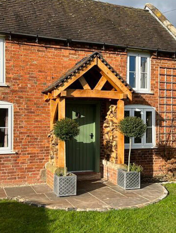 Oak Porch with Slate Roof"