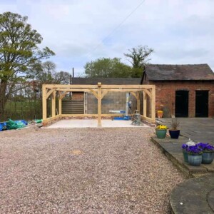 Oak Car Port Construction