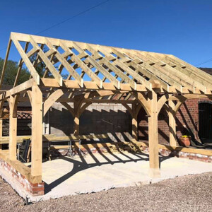 Oak Garage Handmade by Carpenter