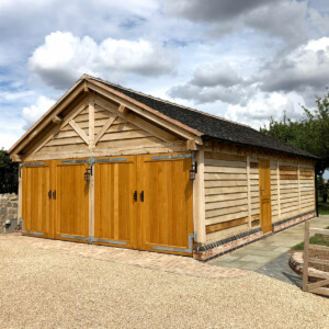 Oak Garage by Local Carpenter