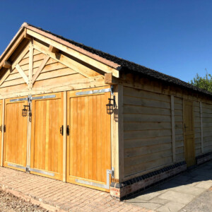 Oak Garage by Local Carpentry Business
